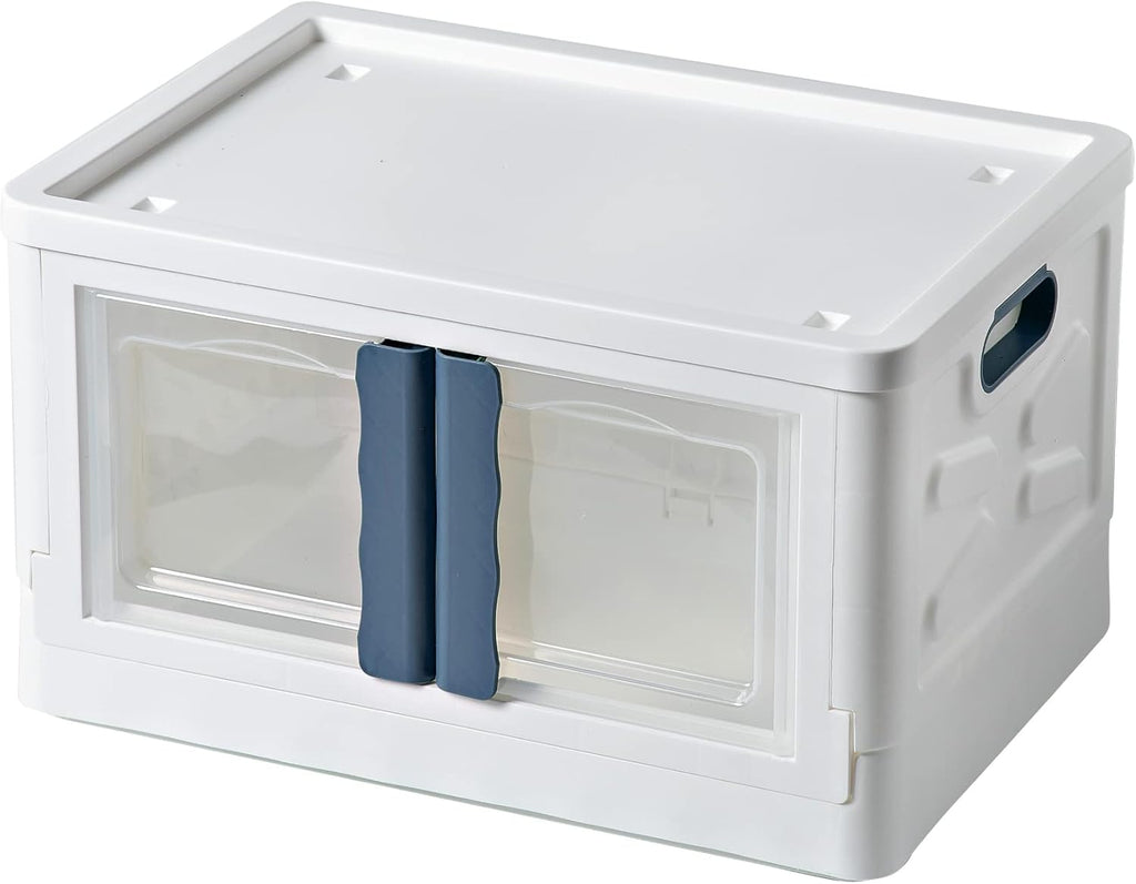 52L Plastic Storage Bins With Lids (White and orange) I911462