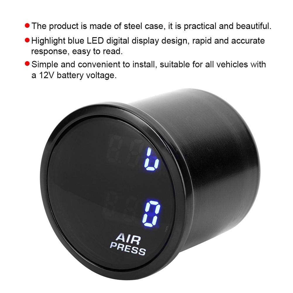 2inch Car LED Digital Air Pressure Gauge Kit Pack of 2 X2957