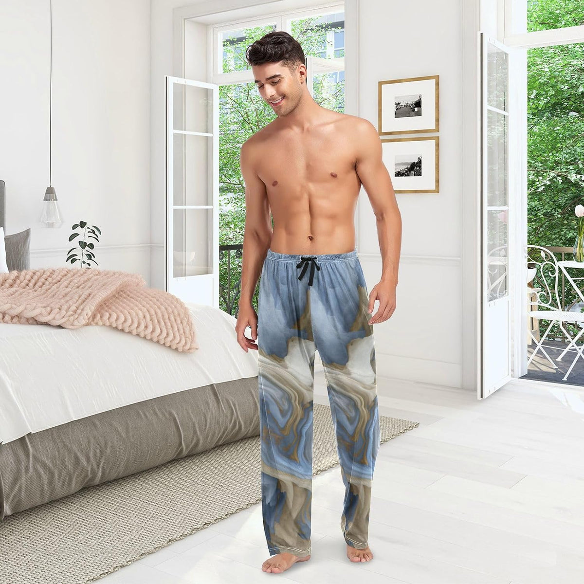 Grey Cotton Pajama Pants R790