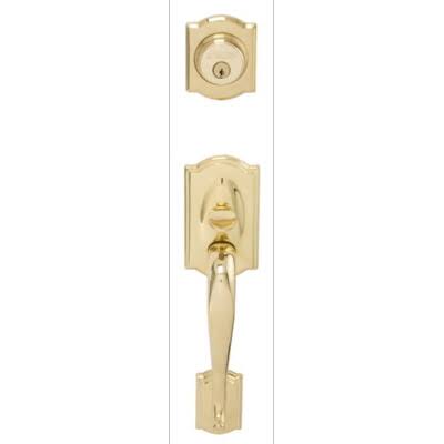 Lifetime Polished Brass Double Cylinder Handleset N400