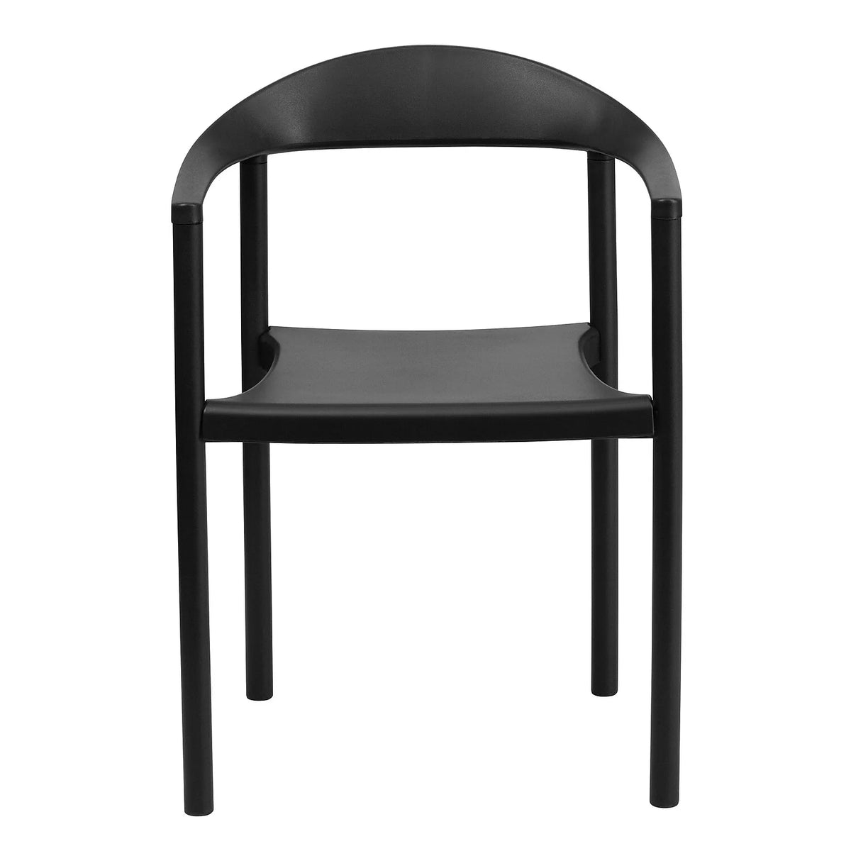 Black Plastic Cafe Stack Chair N892692