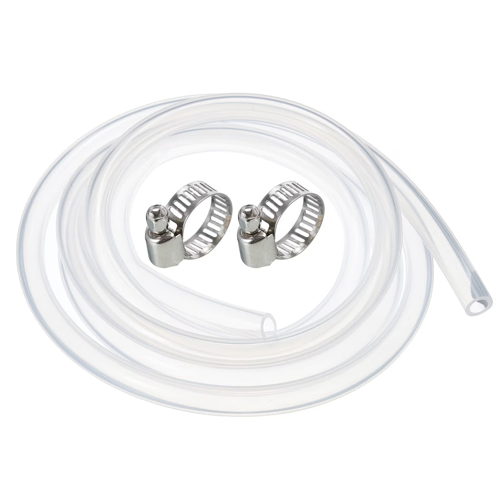 Silicone Rubber Tubing 12mm ID 18mm OD 10ft Clear with Clamp F708