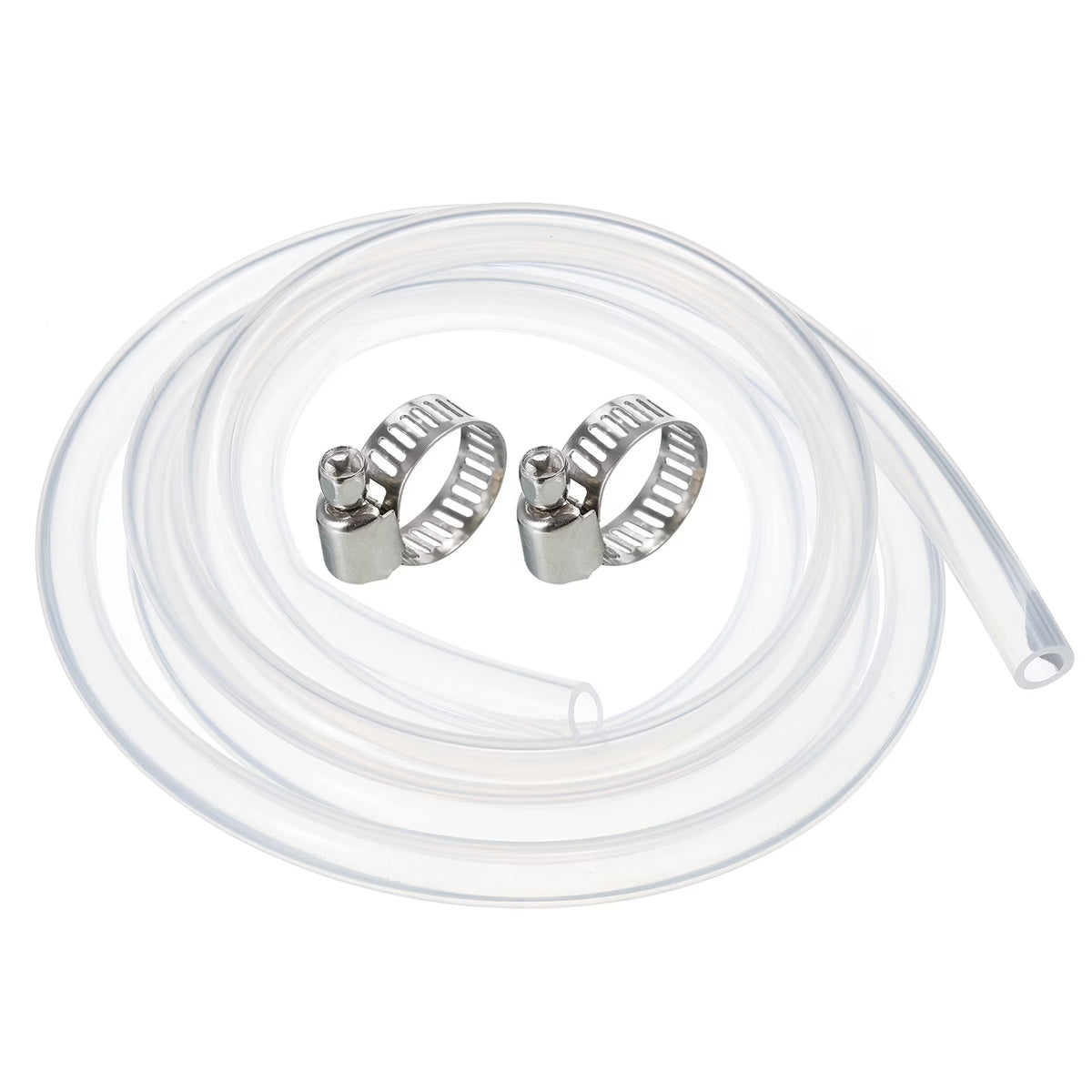 Silicone Rubber Tubing 12mm ID 18mm OD 10ft Clear with Clamp F708