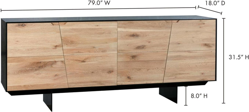 Black and Natural Sideboard U269