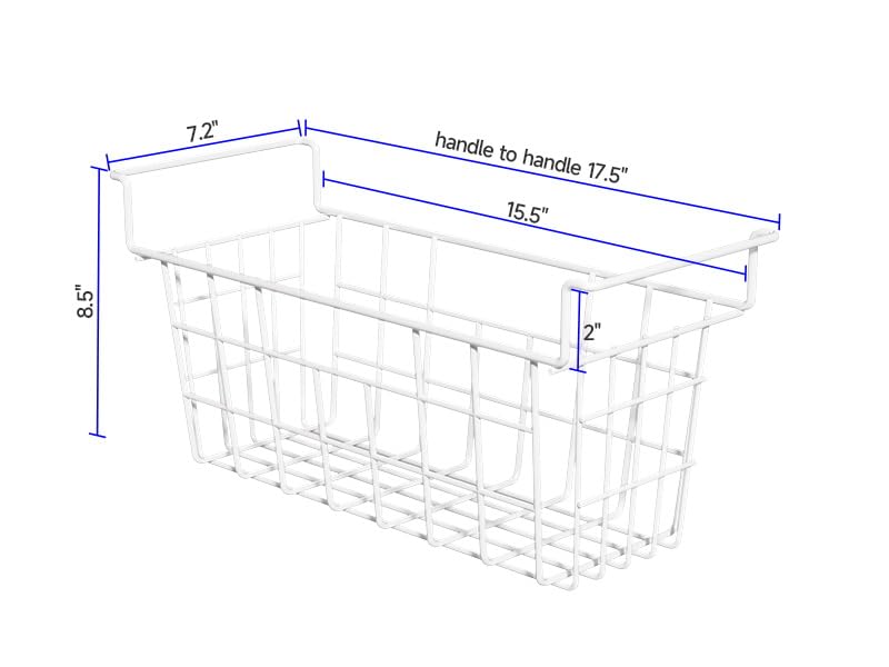 2 Pack 17.5 Inch Freezer Storage Bins with Handles H5536