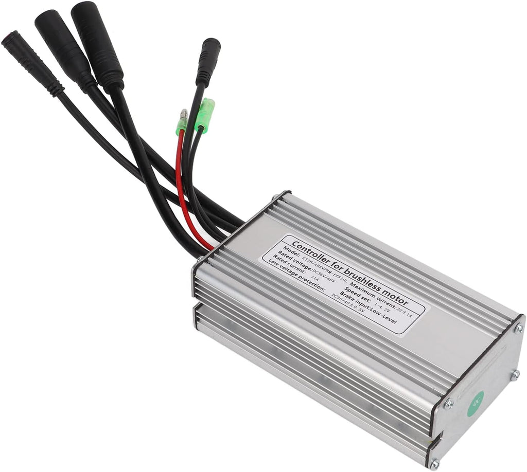 Motor Brushless Controller, 36V/48V 22A Waterproof Sine Wave Motor Controller for 500W Motor E-Bike G770010