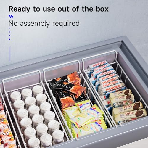 2 Pack 17.5 Inch Freezer Storage Bins with Handles H5536