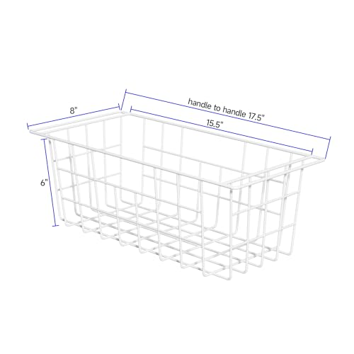 2 Pack 17.5 Inch Freezer Storage Bins with Handles H5536