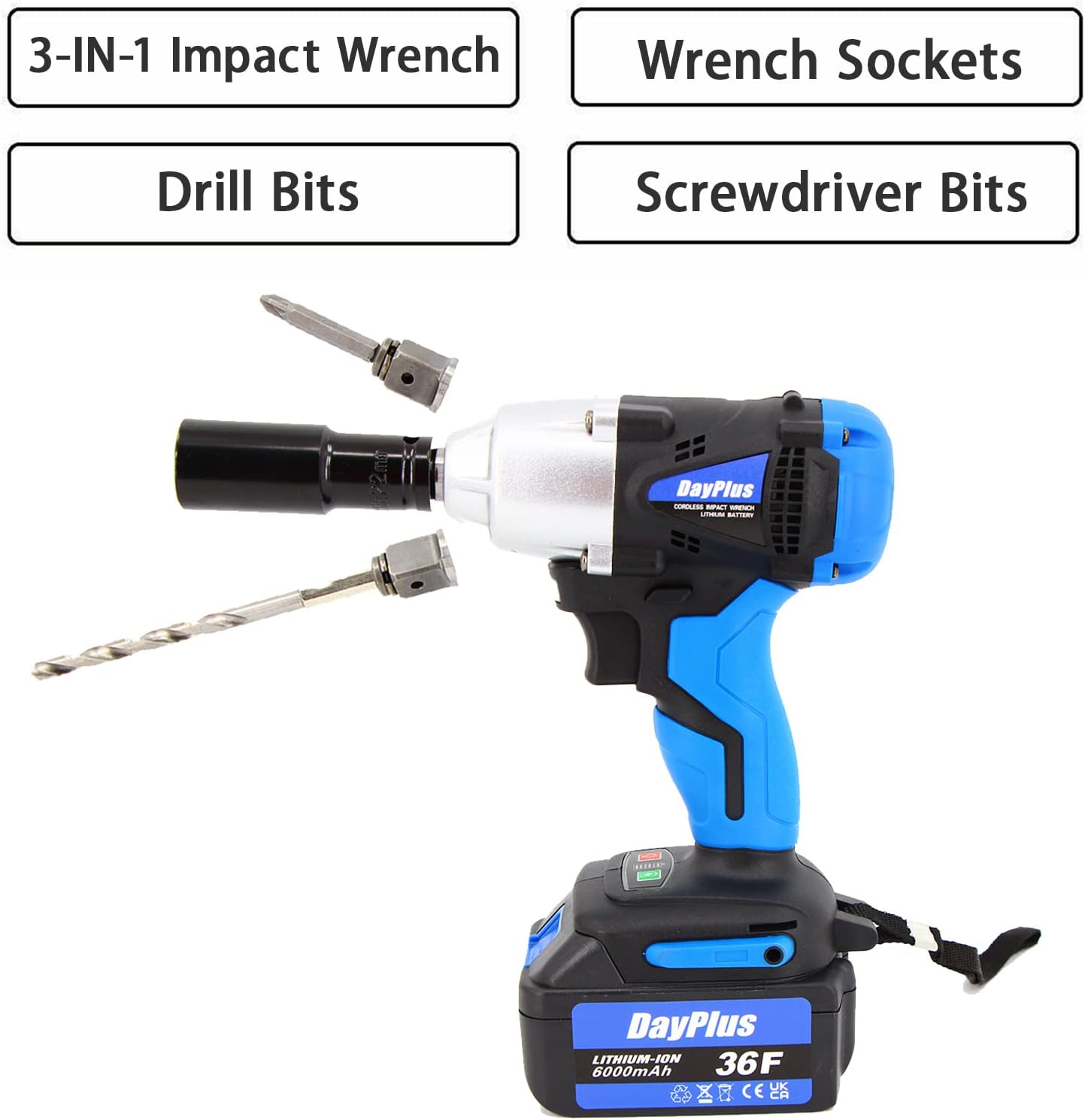 Cordless Electric 1/2 inch Drive Wrench with 6.0Ah Battery 420Nm M65669