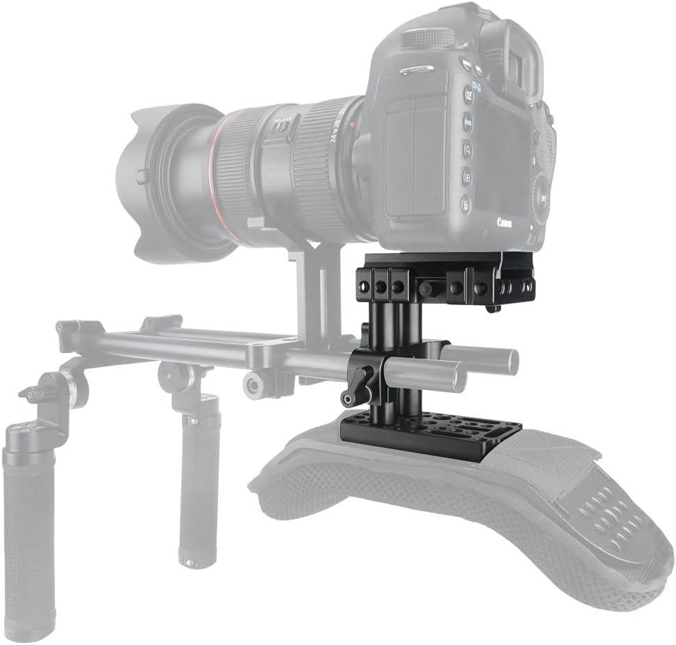 15mm Rail Riser Rig System Quick Release Base Kit with QR Plate Rod Riser Clamp Short Rods D90552