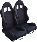 Black Suede Leather Racing Seat with Harness E3485