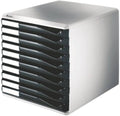Black 10 Drawer A4 Cabinet J825