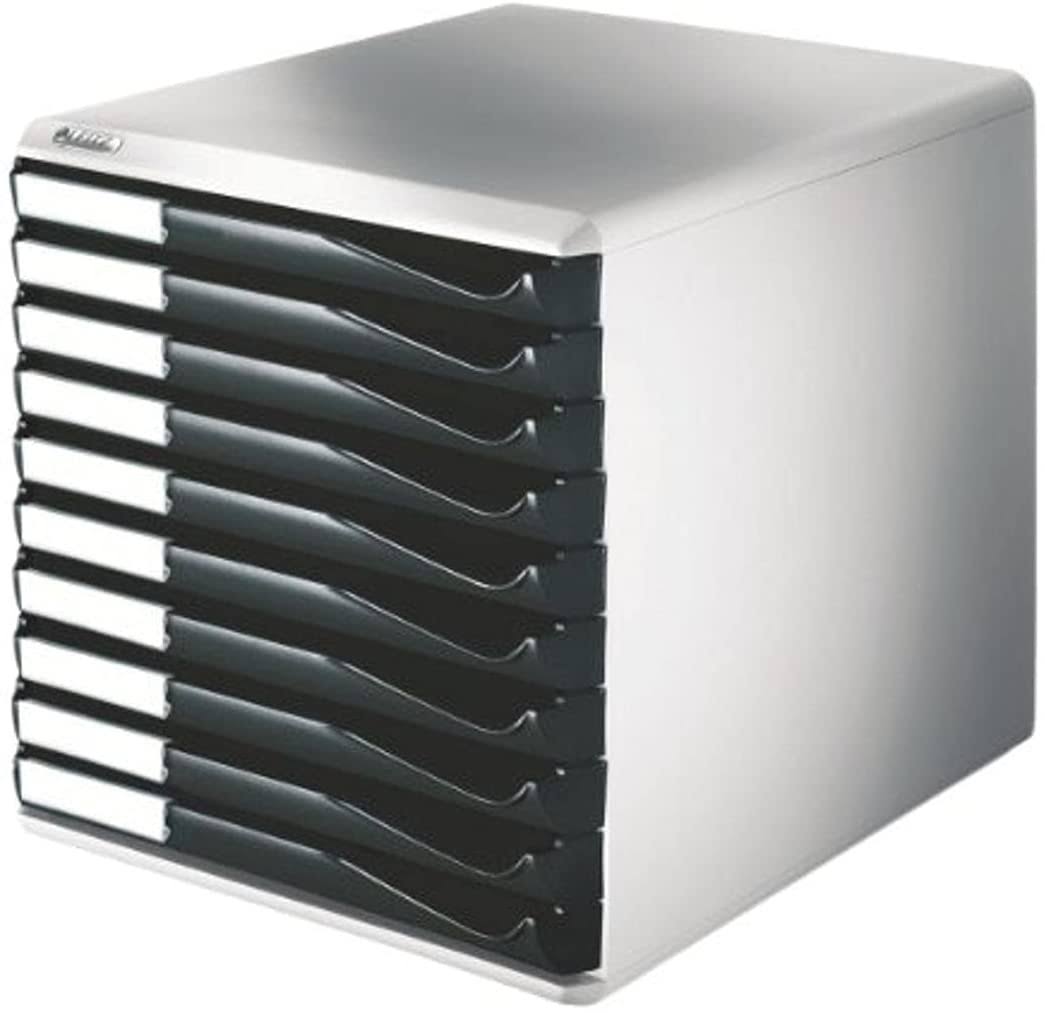 Black 10 Drawer A4 Cabinet J825