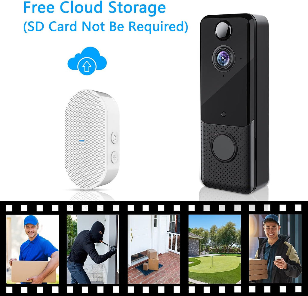 Video Doorbell Camera 1080P Wireless Door Bell with Chime M1728