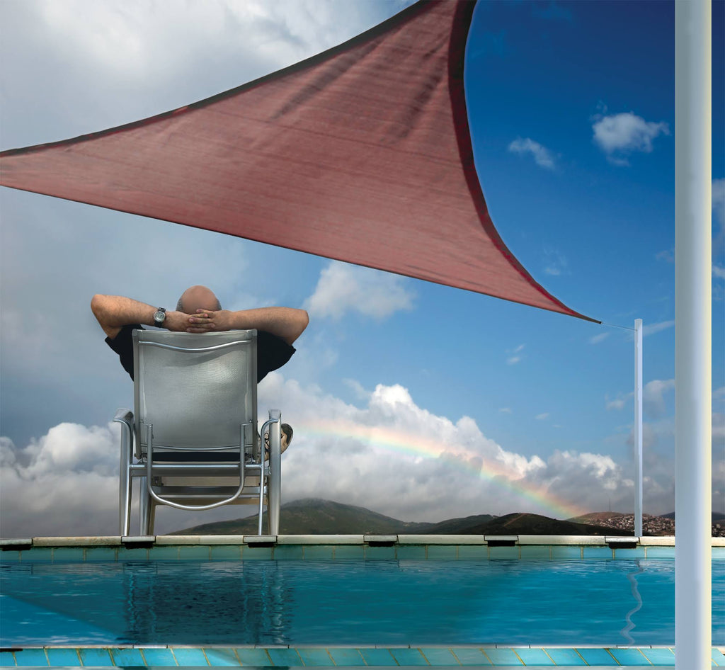 16ft Triangle Shade Sail Terracotta Z56639