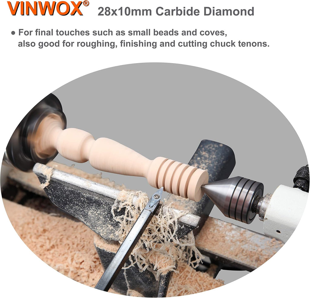 3 PCS Carbide Wood Lathe Turning Tool Set V86089