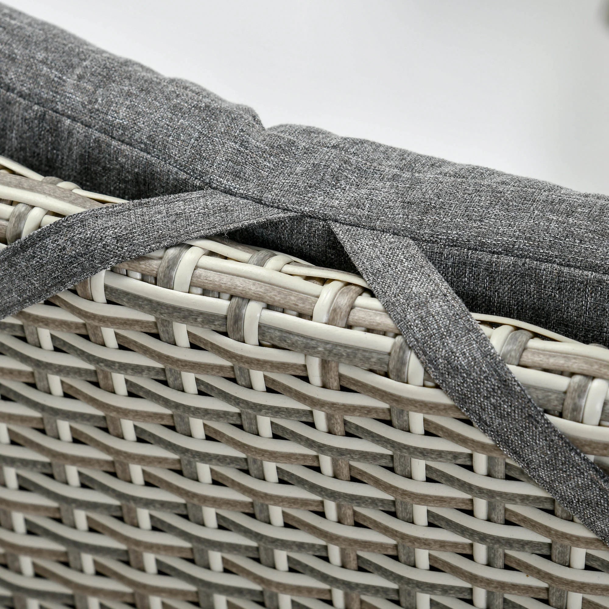 Gray 3pc Wicker Patio Furniture Set P3071