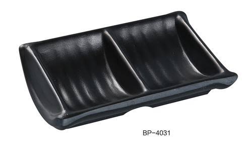 Black Pearl-2 Double Sauce Dish, Melamine, Pack of 72 A91868