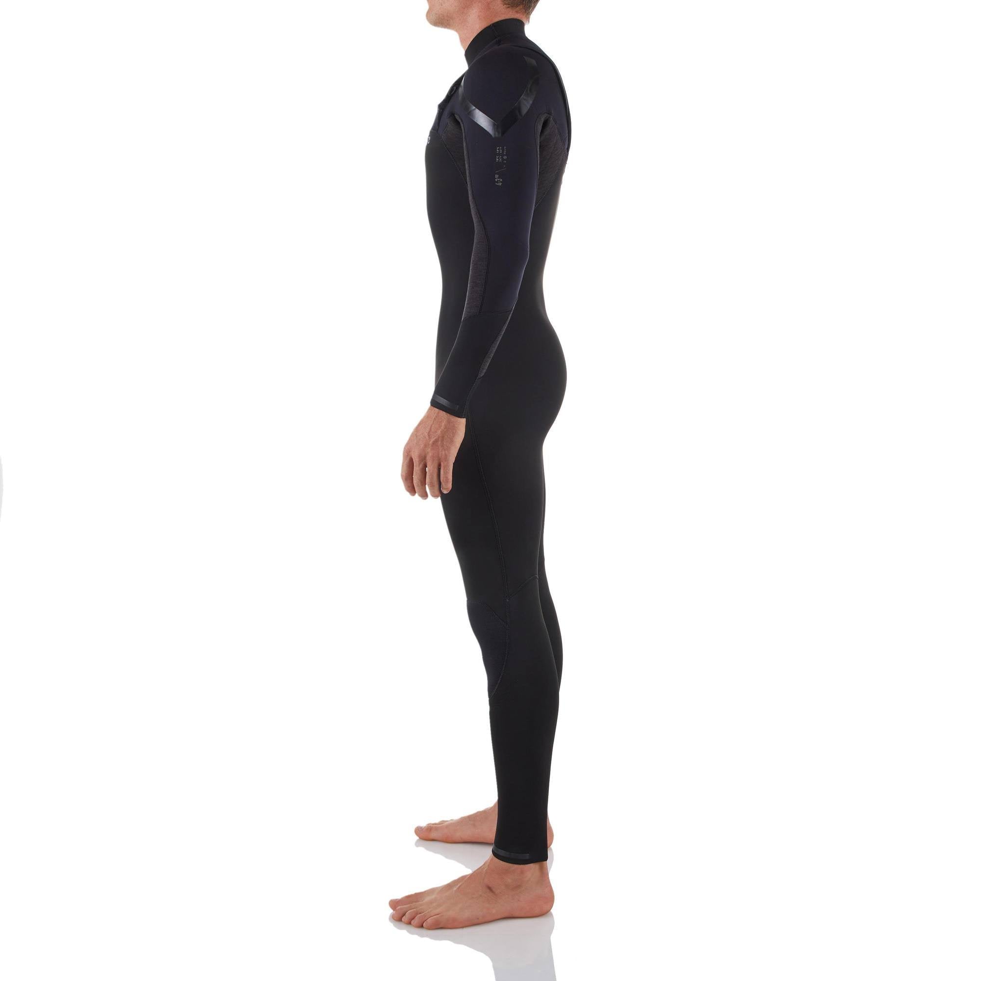 Black 4/3 mm Neoprene Surfing Wetsuit H861271