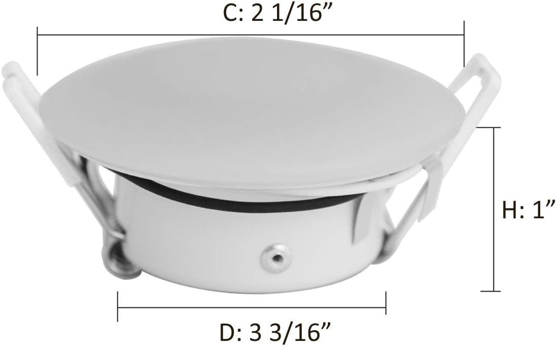 3 Inch LED RV Puck Light Full Aluminum Recessed Mount Down Light 12V Interior Light 4000K Cool White 6 Packs Q195227