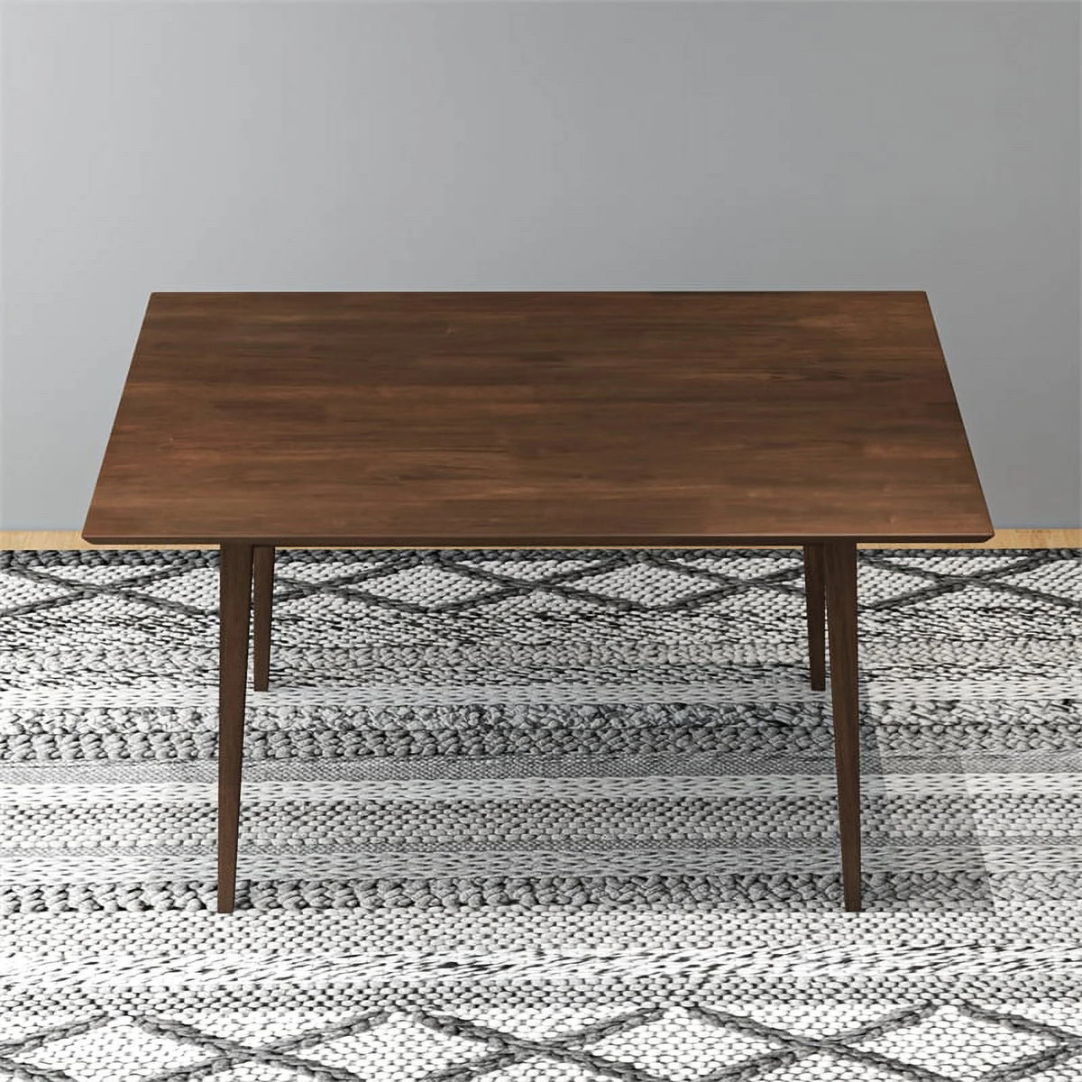 Mid-Century Modern Solid Wood Dining Table in Brown V791