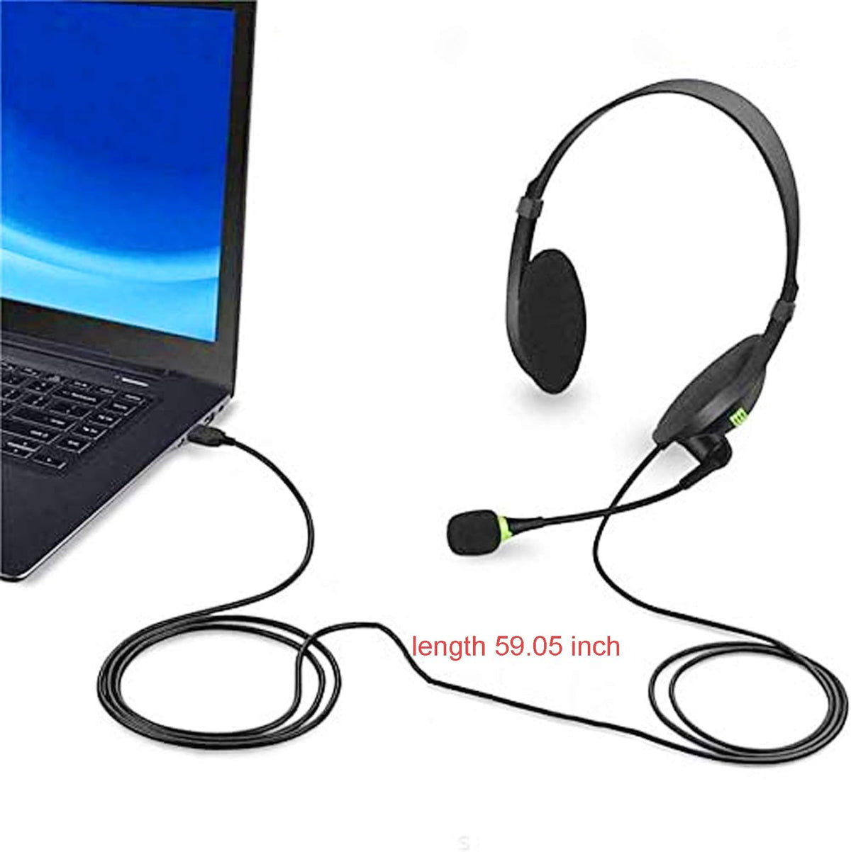 4 Pack Noise Cancelling Computer Headphones with Microphone W88934