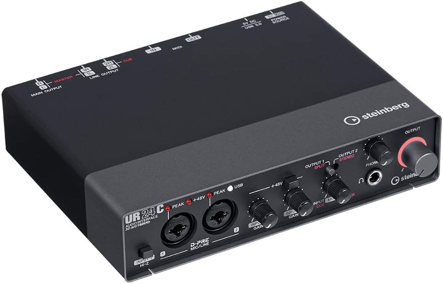 2x4 USB Audio Interface with Headphones, Pop Filter & XLR Cable Bundle E2798