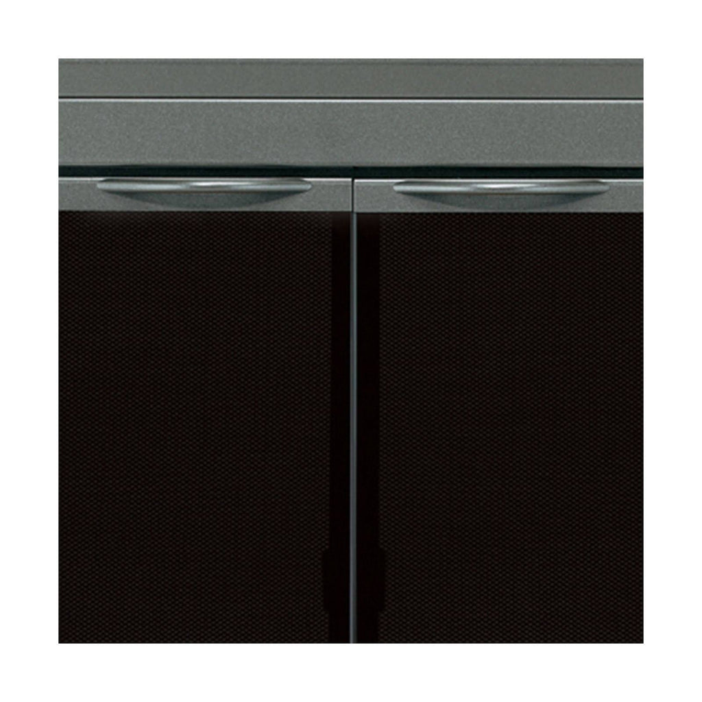 Gunmetal Large Fireplace Glass Door W4046