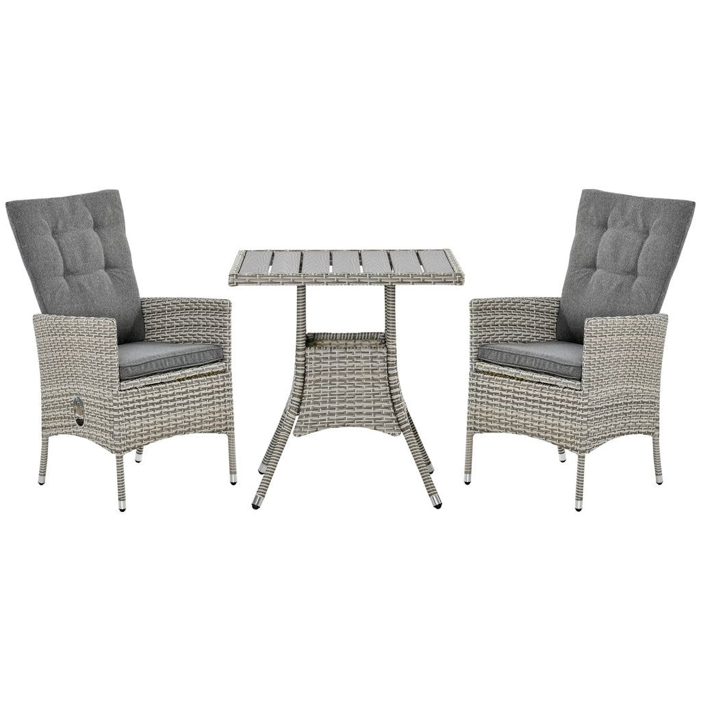 Gray 3pc Wicker Patio Furniture Set P3071