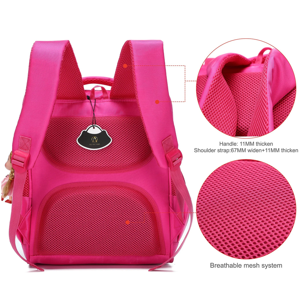 Rose Red Waterproof Kids Backpack X232