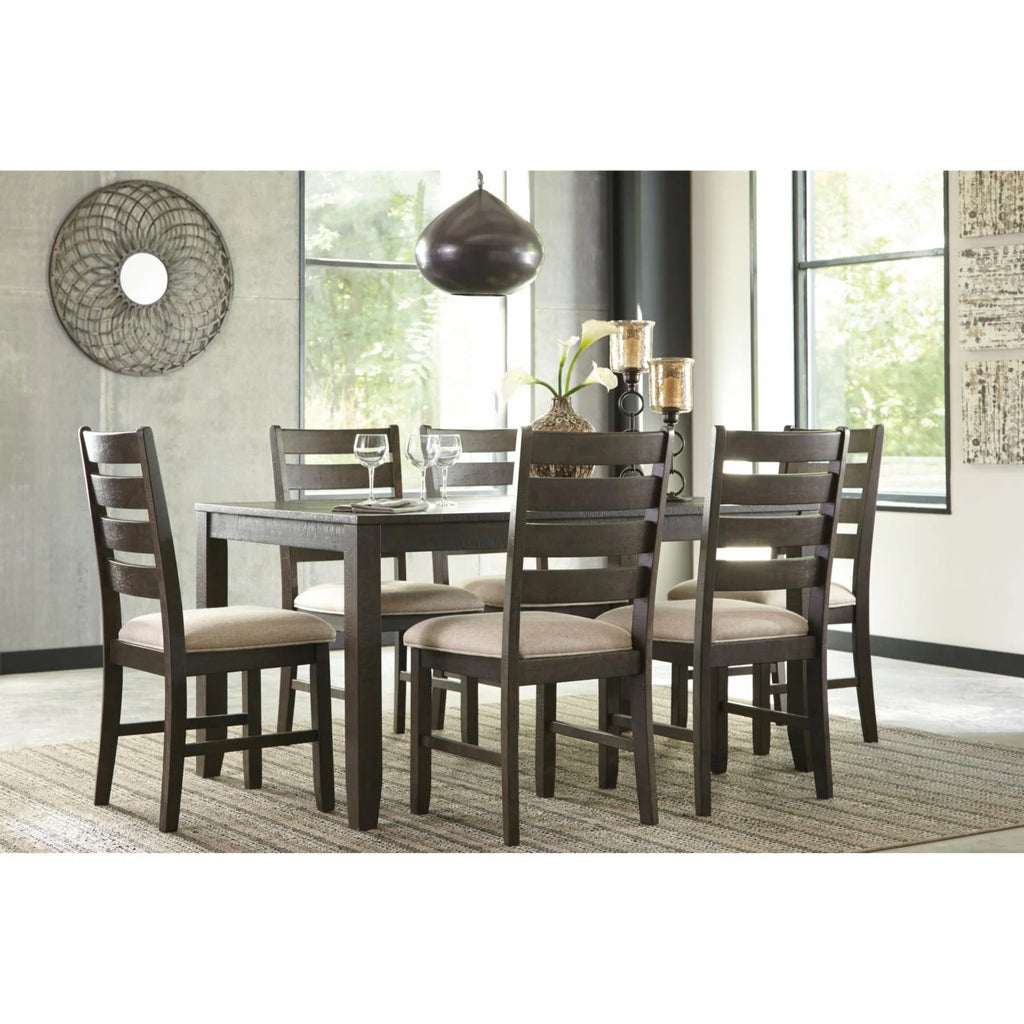 7 Piece Brown Dining Table Set J72354