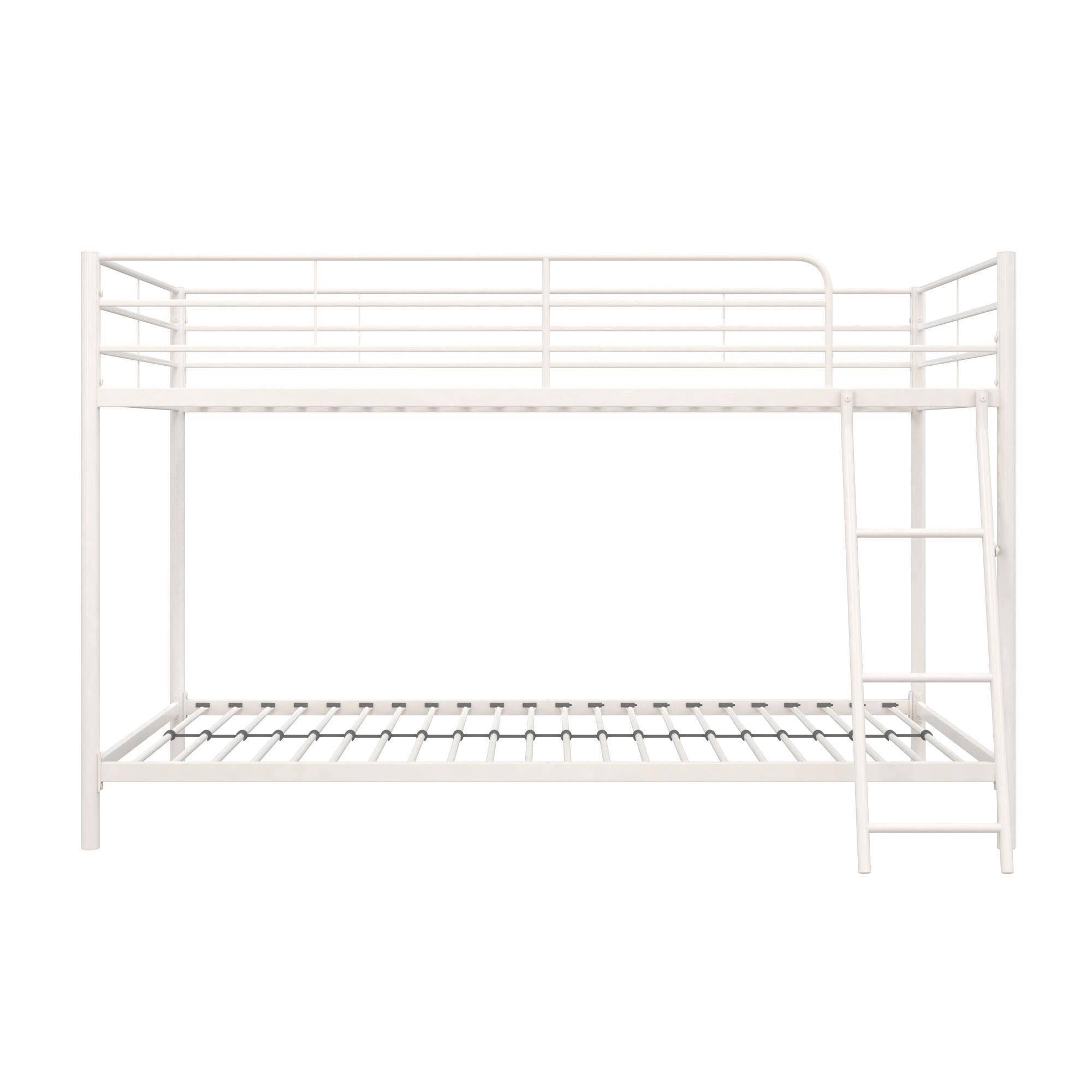White Metal Twin Over Twin Bunk Bed U816