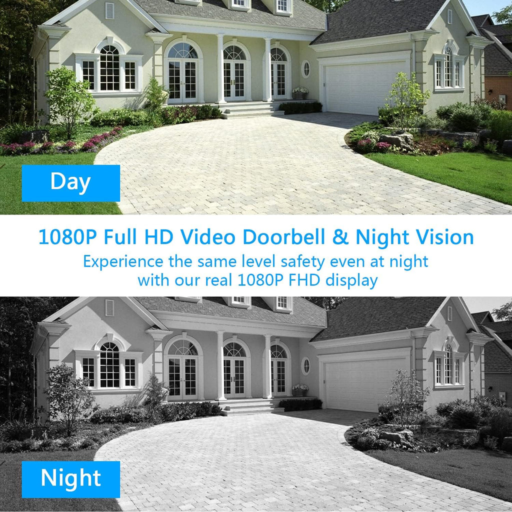 Video Doorbell Camera 1080P Wireless Door Bell with Chime M1728