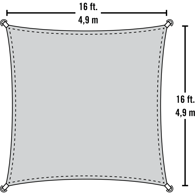 16ft Triangle Shade Sail Terracotta Z56639