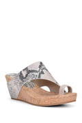 Leather Wedge Slide B3023