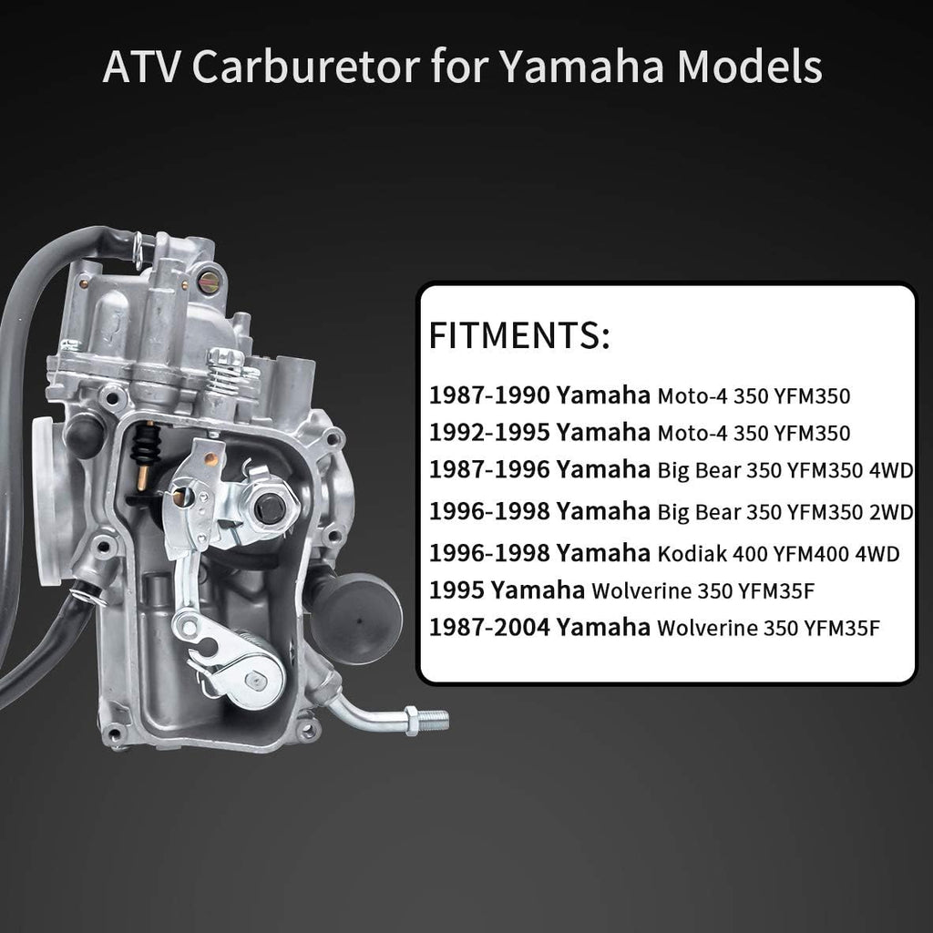Carburetor for Yamaha Big Bear 350 YFM 350 2x4 4x4 ATV 1987-1996 H2376