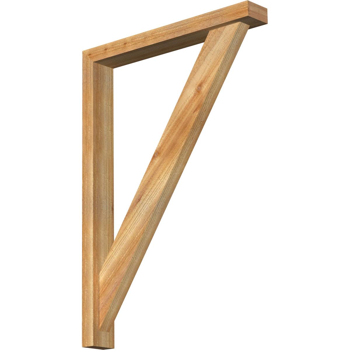 Traditional Block Rough Sawn Bracket with Offset Brace B52290