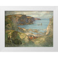 32x25 White Modern Wood Framed Art Print W2179