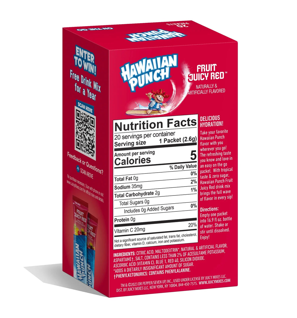 Sugar-Free Powdered Drink Mix, 20 Count Packets J741804