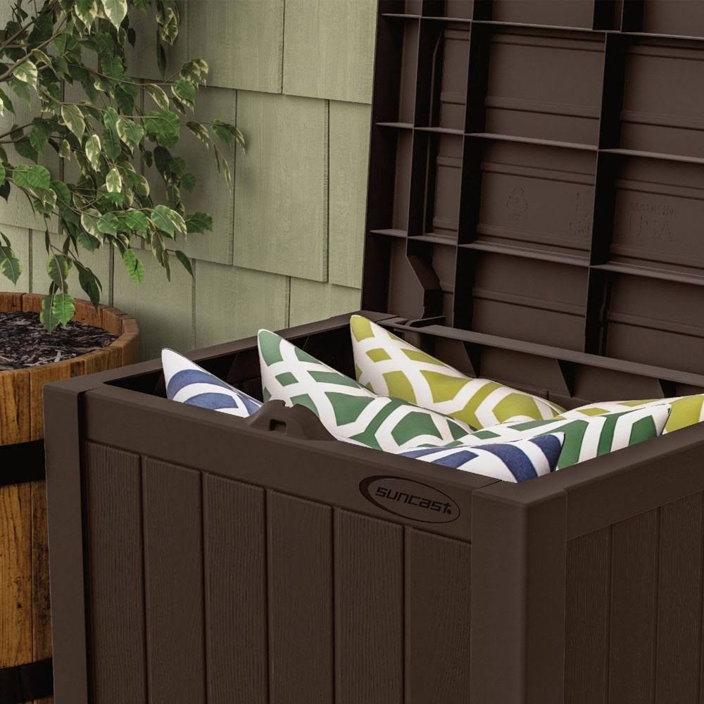 17 x 22 inch Resin 22-Gallon Patio Storage Deck Box, Java Brown (2 Pack) J146139