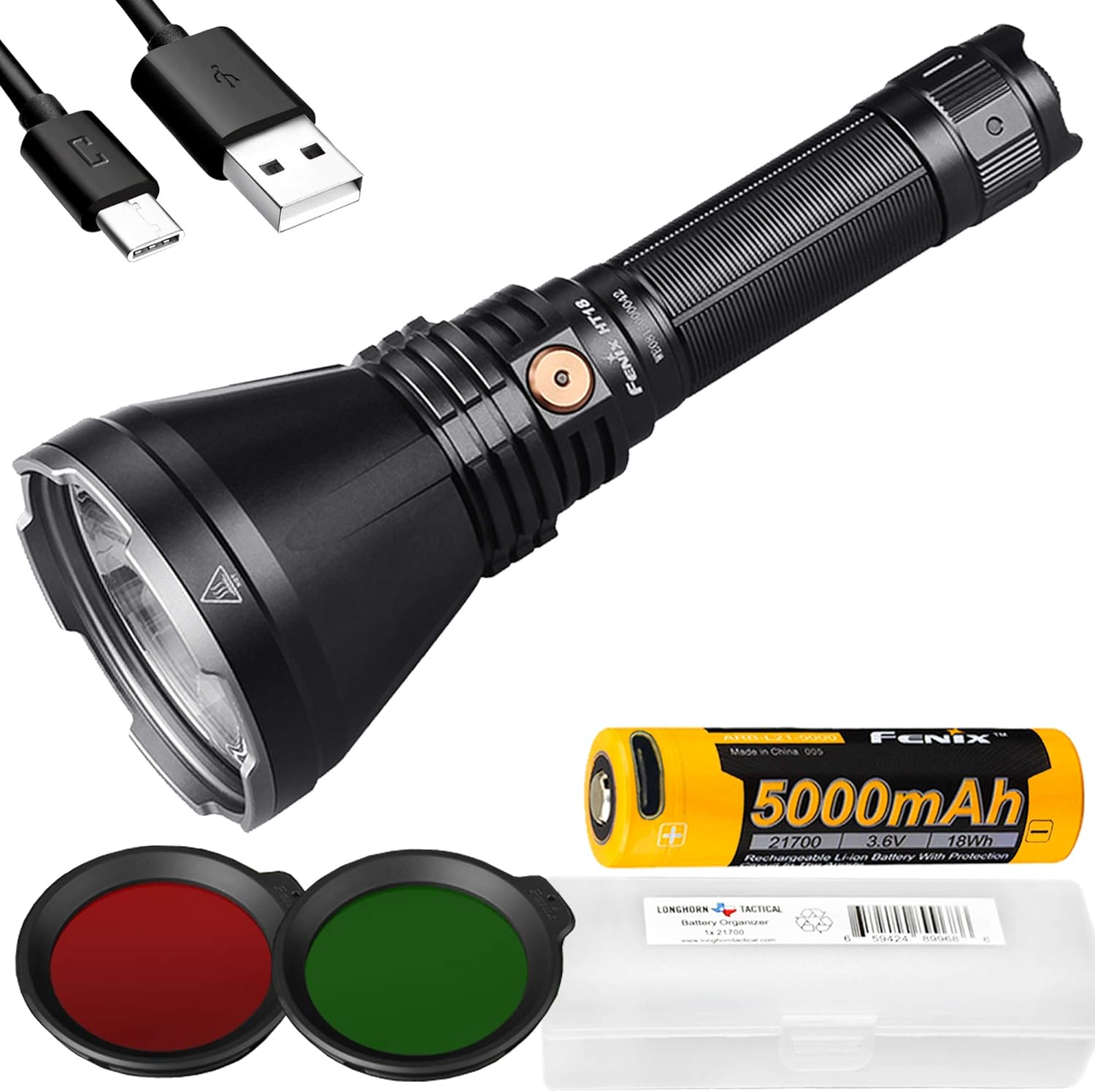 1500 Lumen Long-Range Rechargeable Hunting Light and Battery Case Y77211