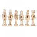 6 Set Unfinished Wooden Nutcracker Figures Q93021