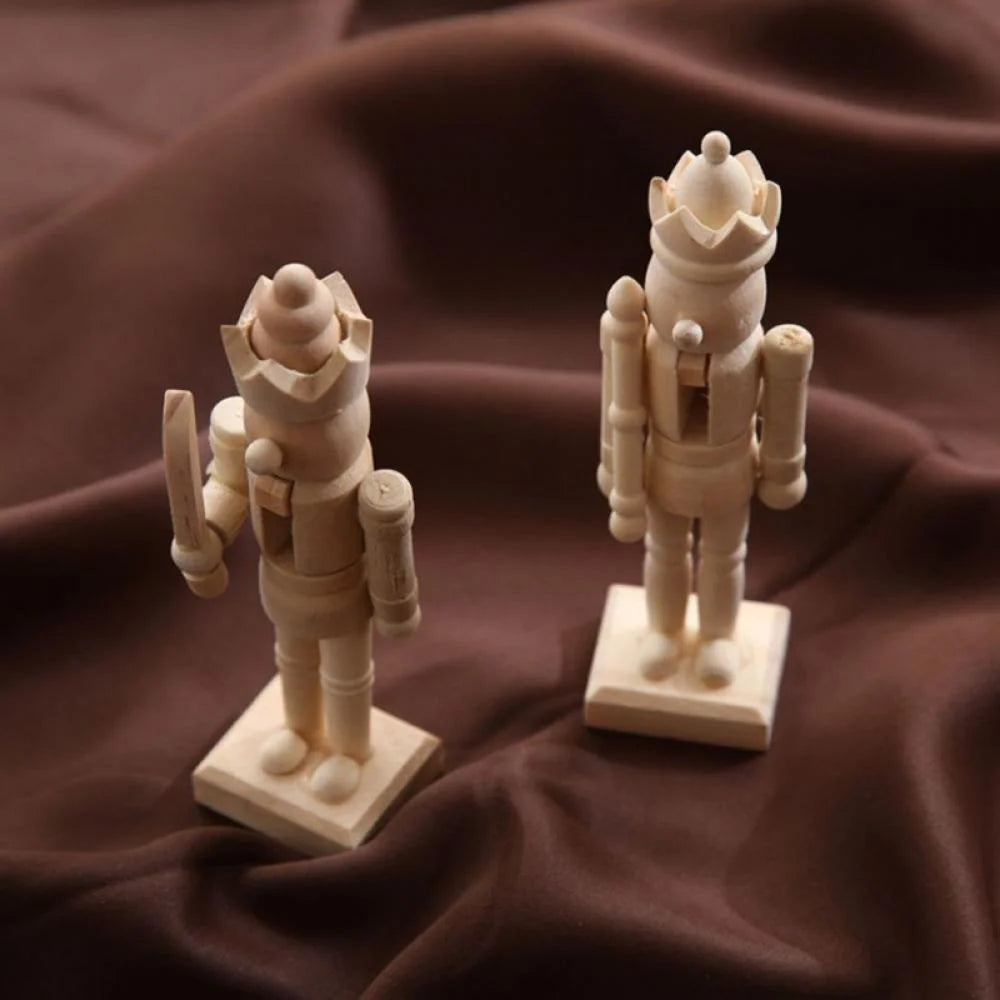 6 Set Unfinished Wooden Nutcracker Figures Q93021