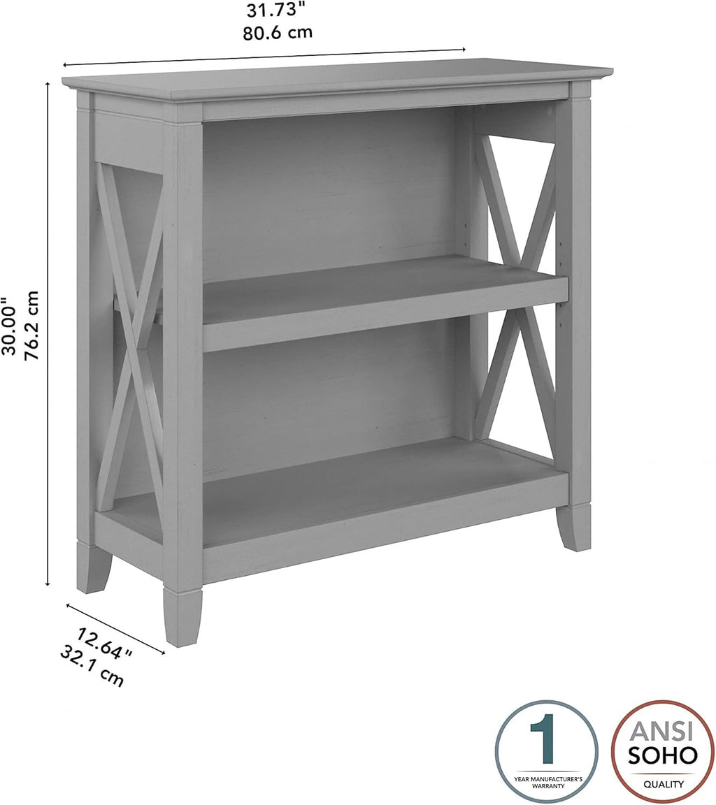 2 Shelf Bookcase in Cape Cod Gray Z681