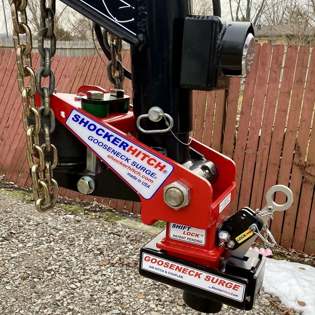 Gooseneck Air Hitch & Coupler, Round 4" Straight Pin 30K SL V591