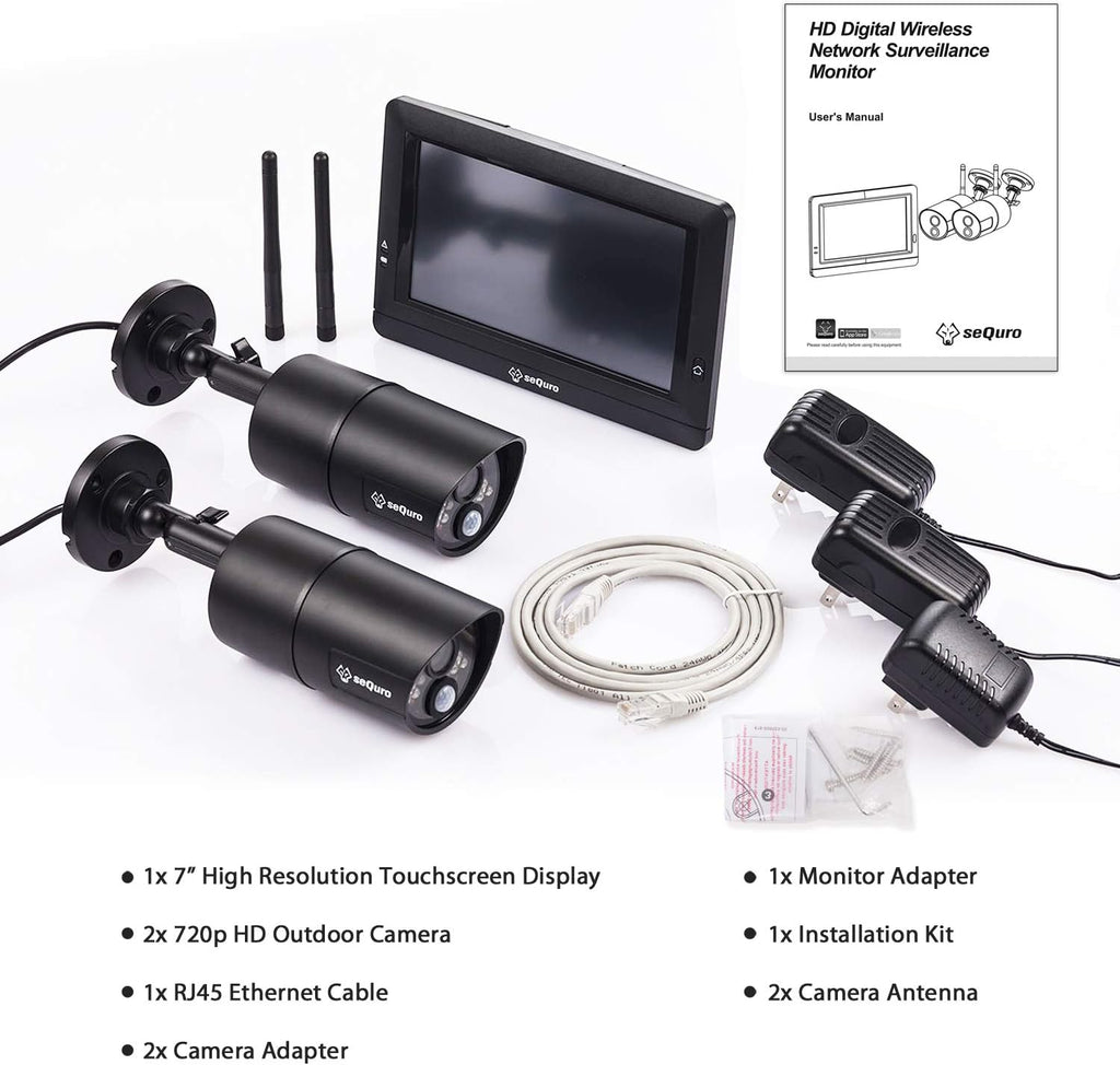Wireless Surveillance Security Camera System 2-cam Kit M507