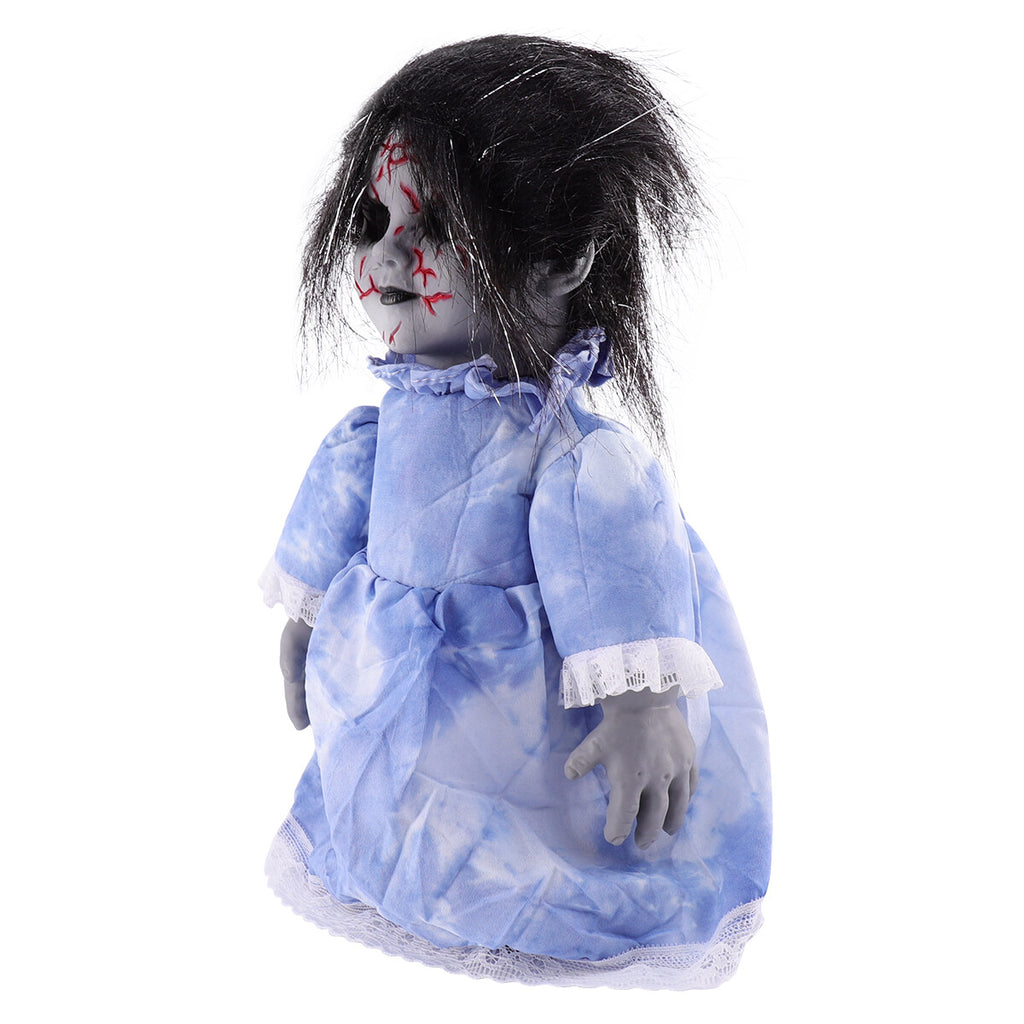 Halloween Scary Dolls, 1 PC Voice-activated Induction Glowing Walking Doll S95236