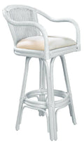 Whitewash Finish Rattan Counterstool E619