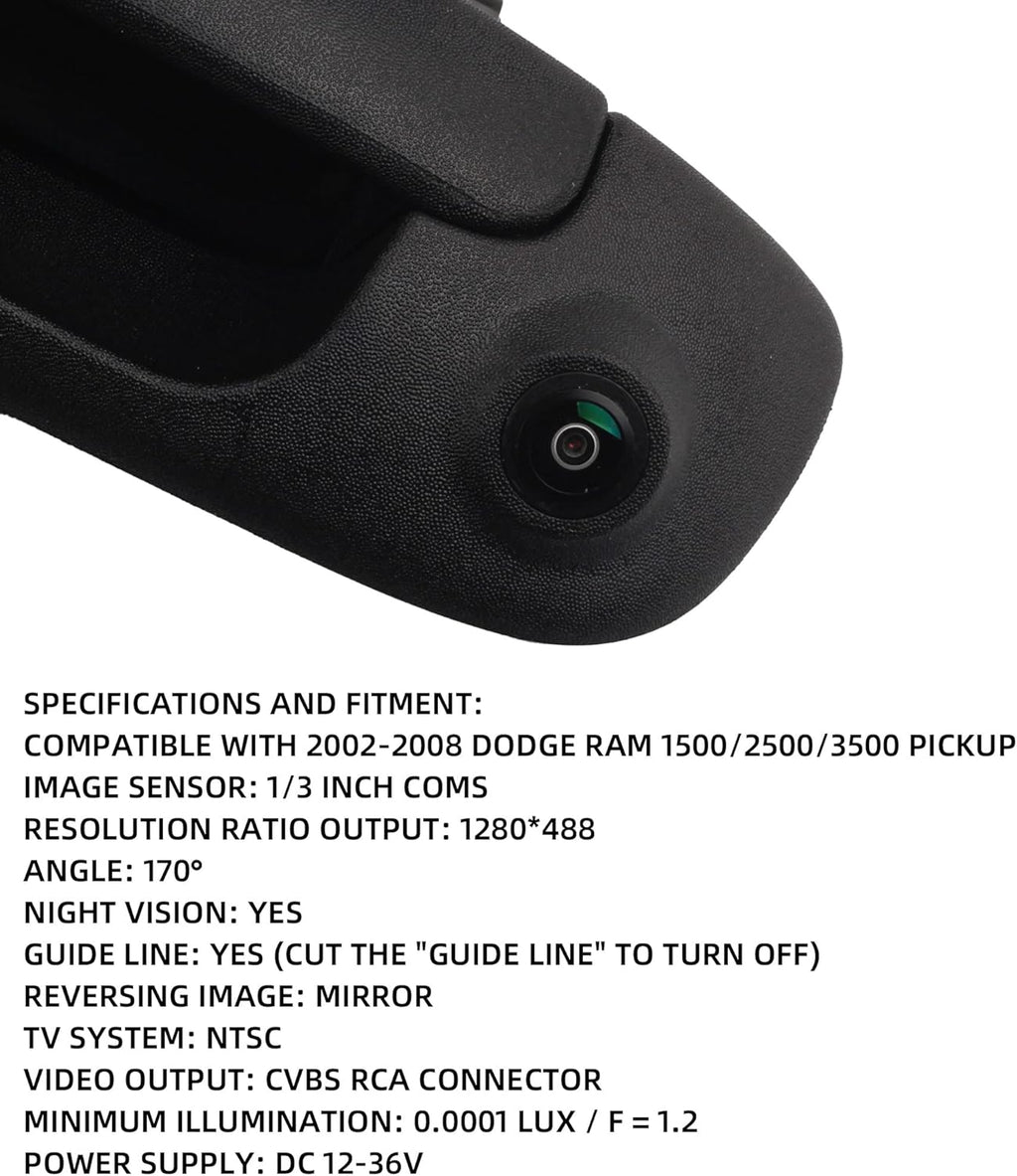 Tailgate Handle with Backup Rear View Camera for Dodge Ram 1500 2500 3500 N452964