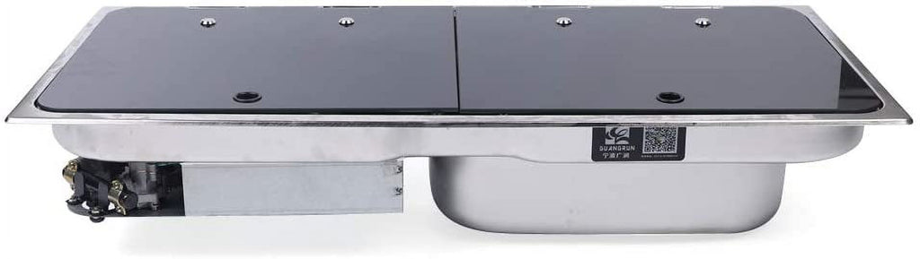 2 Burner Gas Stove Hob With Stainless Sink Faucet Cooktop S94950